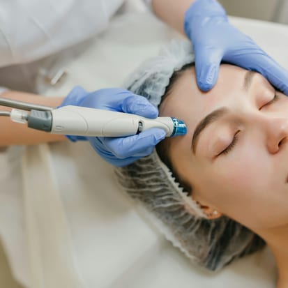 Laser treatment in the studio