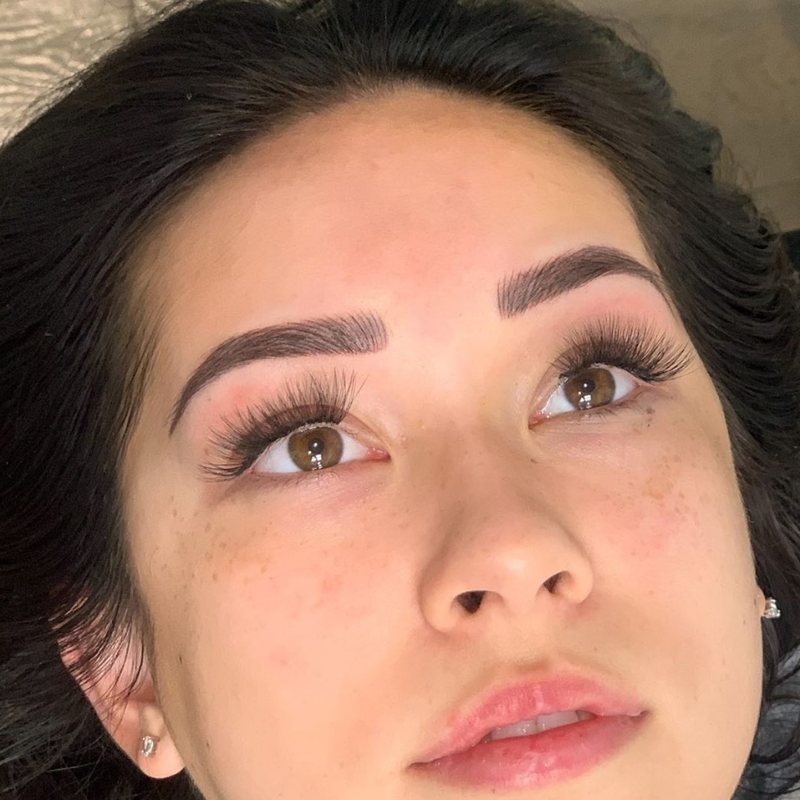 Natural microbladed brows