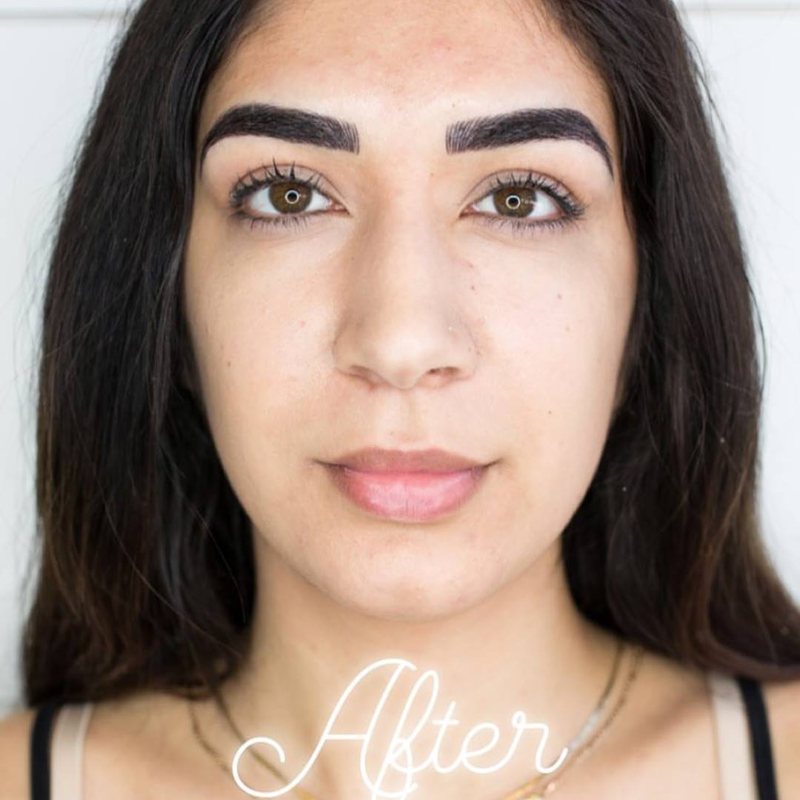 Finished microblading result